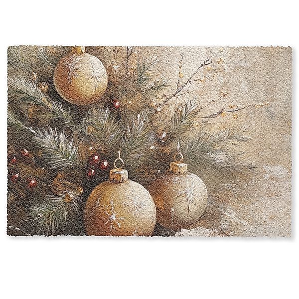 MuchoWow Fußmatte Weihnachten - Kugeln - günstig online kaufen