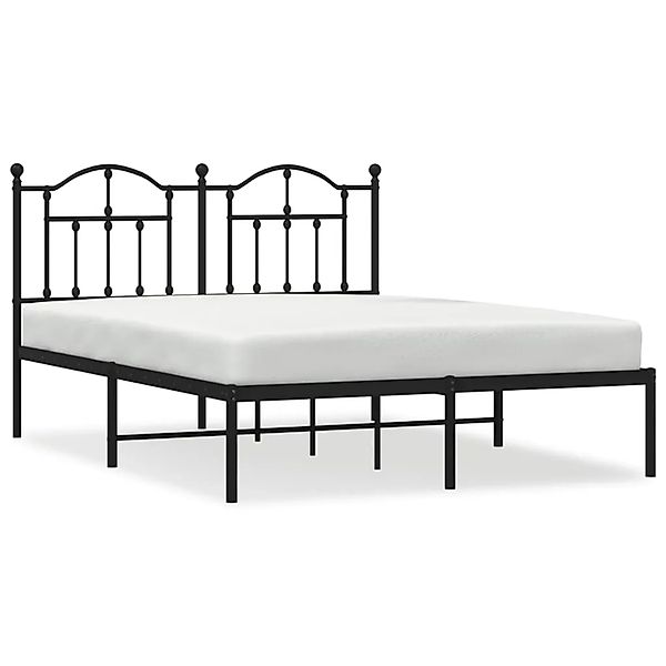 vidaXL Bettgestell mit Kopfteil Metall Schwarz 140x190 cm Modell 31846327 günstig online kaufen