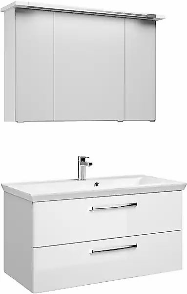 Saphir Badmöbel-Set »Trentino 2-tlg Mineralmarmor-Waschtisch, Spiegelschran günstig online kaufen