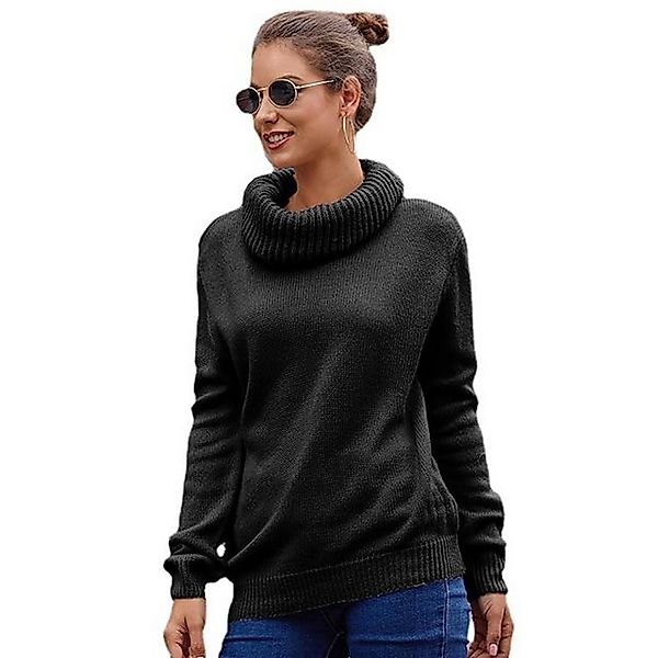 MC Star Strickpullover Trendy Damen-Oberteile, langärmelige Pullover, einfa günstig online kaufen