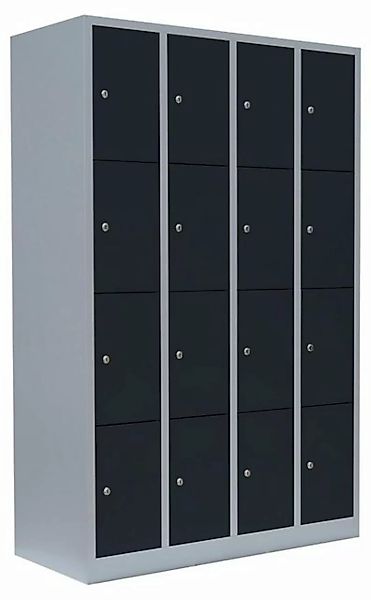 Steelboxx Fächerschrank Lüllmann® Schließfachschrank, 4 Abteile, 16 Fächern günstig online kaufen