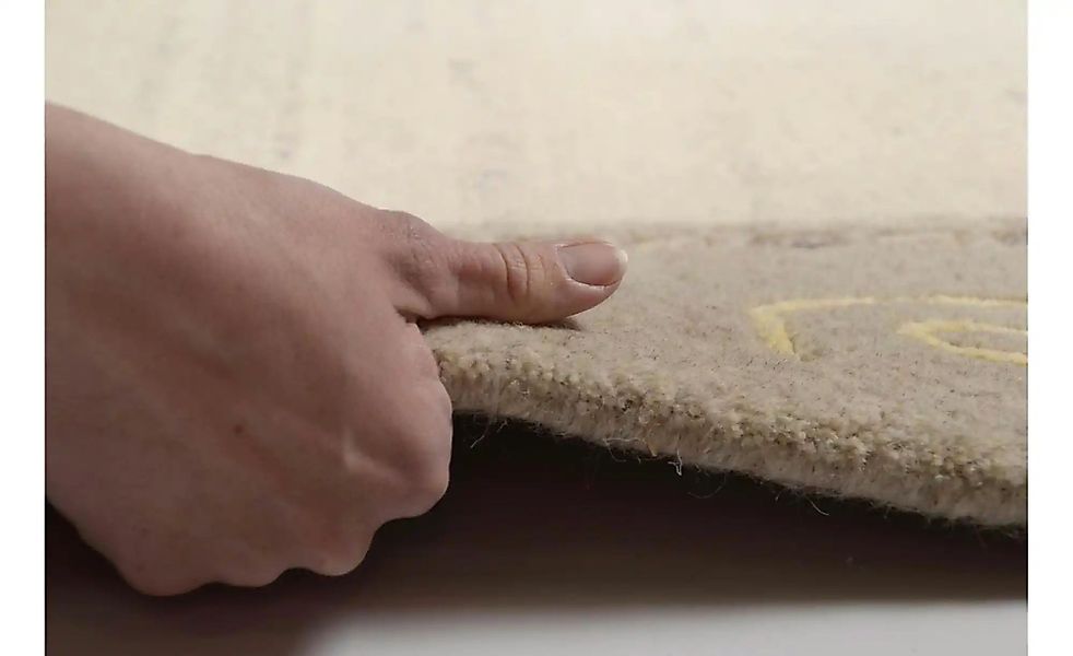 THEKO Wollteppich  Nakarta ¦ grau ¦ Wolle ¦ Maße (cm): B: 190 H: 1 Teppiche günstig online kaufen