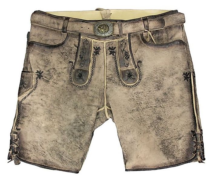 Maddox Trachtenlederhose MADDOX Kurze Trachten Lederhose 'Horb' mit Gürtel günstig online kaufen