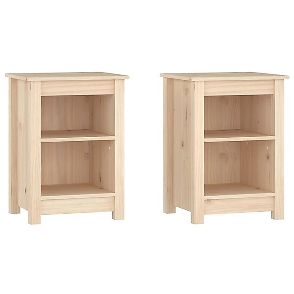 vidaXL Nachttische 2 Stk, 40x35x55 cm Massivholz Kiefer 820957 günstig online kaufen