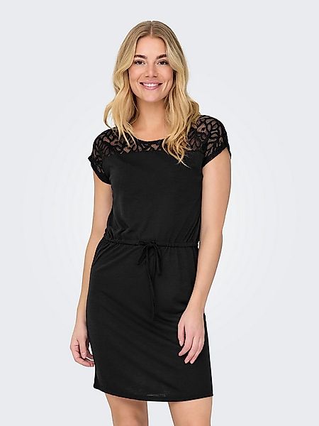 ONLY Spitzenkleid ONLSINDY LIFE S/S O-NECK MIX DRESS JRS Sommerkleid günstig online kaufen