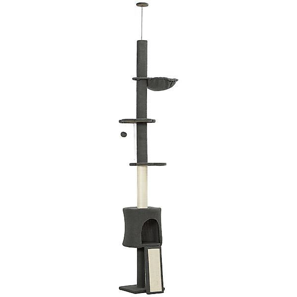 PawHut Kratzbaum Deckenhoch 200-240 cm höhenverstellbar Katzenbaum mit Häng günstig online kaufen