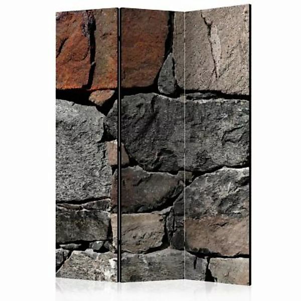 artgeist Paravent Dark Stones [Room Dividers] grau/braun Gr. 135 x 172 günstig online kaufen