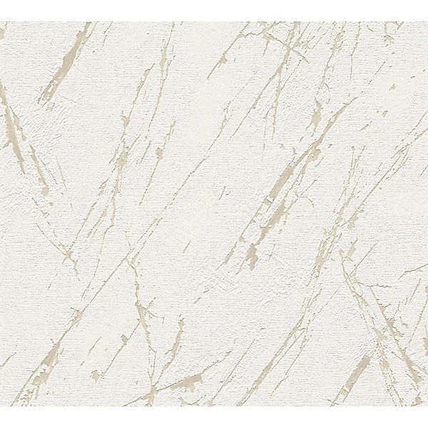 A.S. Création Vliestapete mit Marmoroptik Weiß Metallic 10,05 m x 0,53 m günstig online kaufen