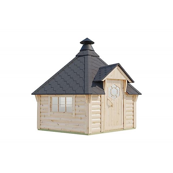 Finn Art Blockhaus Grill Gartenhaus Grillkota Exzellent 9 qm mit Grillanlag günstig online kaufen