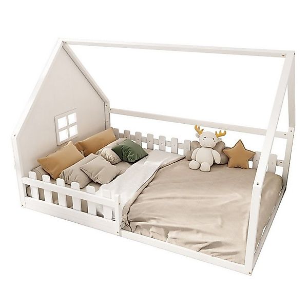 HAUSS SPOLE Kinderbett 140x200cm mit Zäune günstig online kaufen