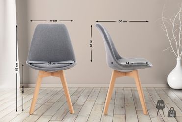 CLP Küchenstuhl Linares (4er Set), Buchenholz-Gestell, günstig online kaufen