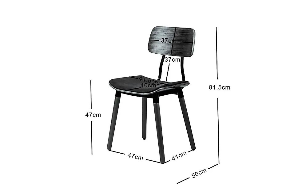 Stuhl  Victoria ¦ schwarz ¦ Maße (cm): B: 44 H: 82 Stühle > Polsterstühle - günstig online kaufen