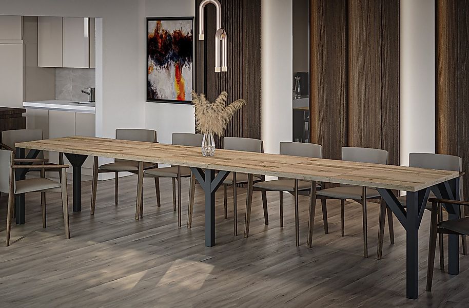 Endo-Moebel Kulissen-Esstisch XXL Dunaj 130-405cm ausziehbar erweiterbar ex günstig online kaufen