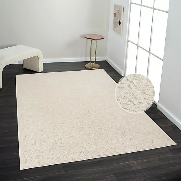 my home Teppich »Selin«, rechteckig, dezenter Glanz, Schrumpf-Garn-Effekt, günstig online kaufen