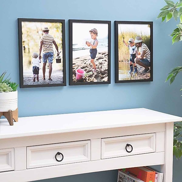 PHOTOLINI Bilderrahmen 3er Set, stabiles MDF-Holz, mit Acrylglas, extra Zub günstig online kaufen