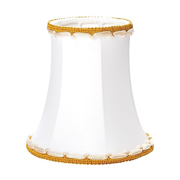 Orion Lightstyle Aufsteckschirm Kronleuchter Seide Lampenschirm Weiß Gold günstig online kaufen