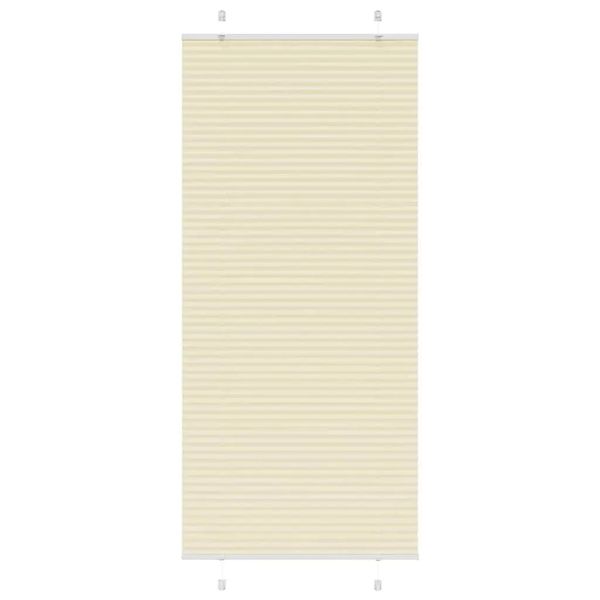 vidaXL Plissee Creme 100x200 cm Stoffbreite 99,4 cm Polyester 4015313 günstig online kaufen