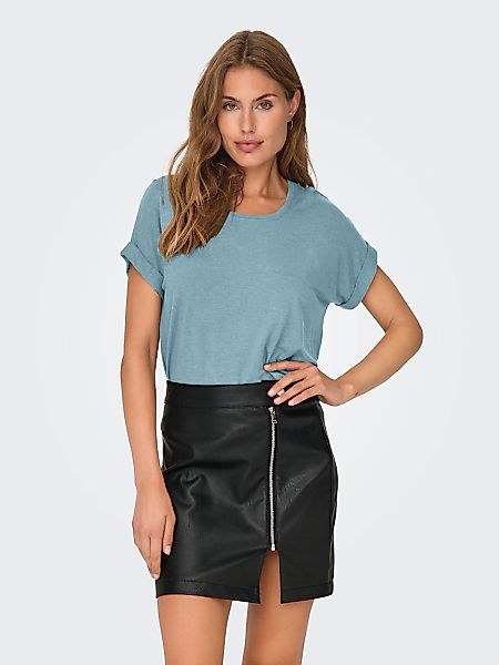 ONLY T-Shirt "ONLMOSTER S/S O-NECK TOP NOOS JRS", mit Aufschlag am Arm günstig online kaufen
