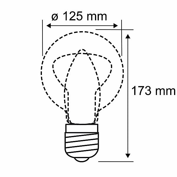 LED-Globelampe E27 9W G125 Fil 2.700K opal dimmbar günstig online kaufen