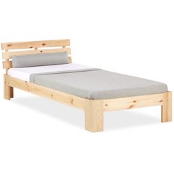 Homestyle4u Holzbett Doppelbett mit Kopfteil Massiv günstig online kaufen