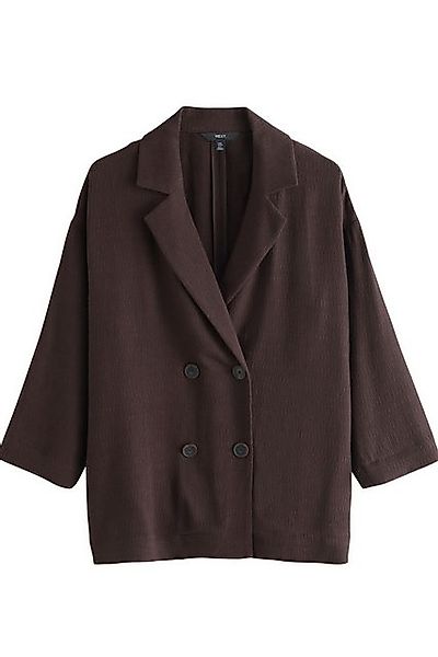 Next Anzughose Strukturierte Relaxed Fit Jacke in Knitteroptik (1-tlg) günstig online kaufen