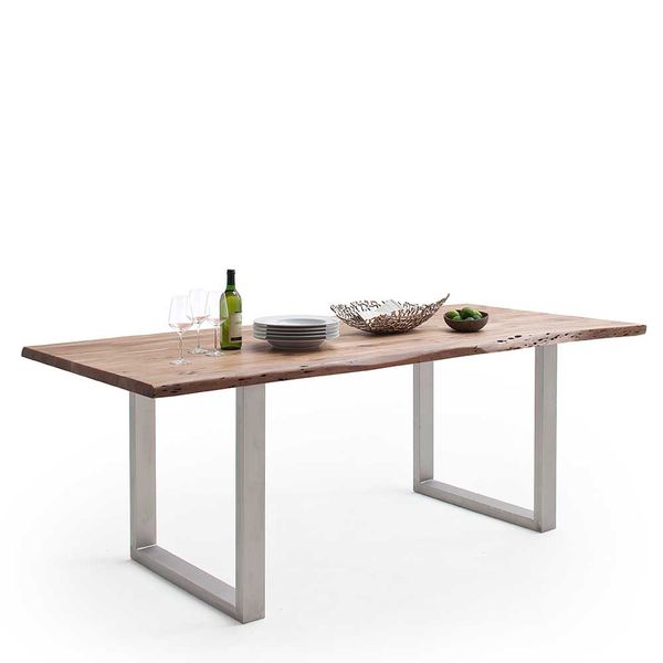 Esstisch Holztisch aus Akazie Massivholz mit natürlicher Baumkante günstig online kaufen