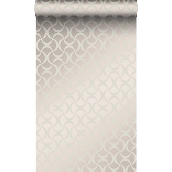 Origin Wallcoverings Tapete Grafisches Muster Silber 53 cm x 10,05 m 345739 günstig online kaufen