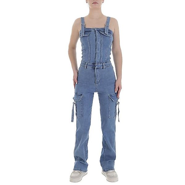 Ital-Design Jumpsuit Trendiger Denim Overall mit Seitentaschen für Damen (8 günstig online kaufen