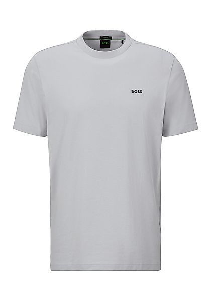 BOSS GREEN Rundhalsshirt Tee mit gummiertem günstig online kaufen