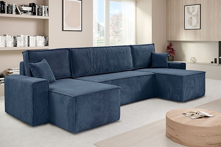 Beautysofa Ecksofa mit Bettkasten, im Cordstoff günstig online kaufen
