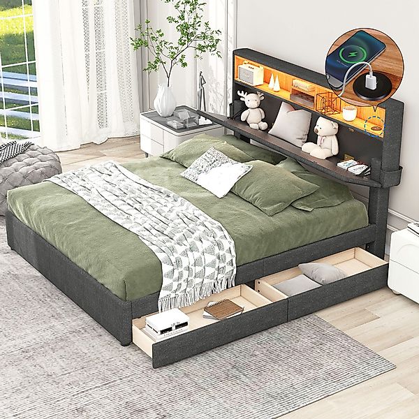 TavilaEcon Polsterbett Jugendbett Doppelbett mit aufladen günstig online kaufen