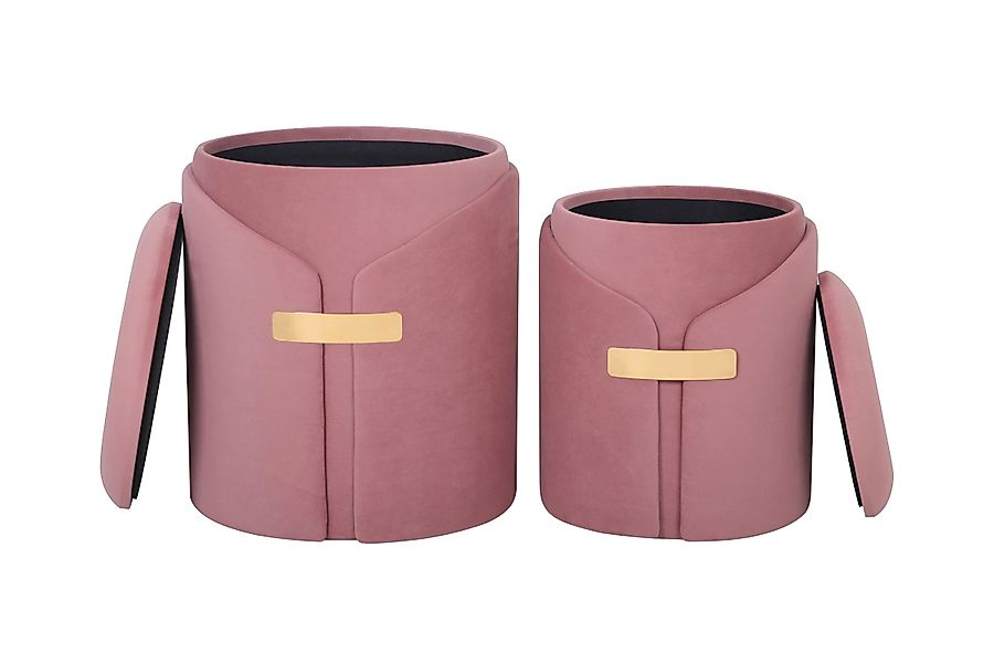 Kayoom "Hocker Forcet 125 2er-Set, Edler Kunstsamtbezug" Set, Hocker 1: B 3 günstig online kaufen
