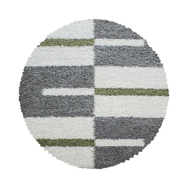 Carpettex Hochflor-Teppich Kariert Design, Rund, Höhe: günstig online kaufen
