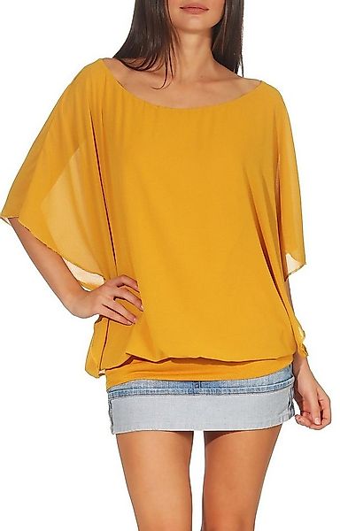 malito more than fashion Chiffonbluse malito Damen Bluse im Fledermaus Look günstig online kaufen
