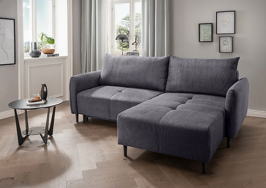 Home affaire Ecksofa "Mara, L-Form, aktueller Cord Bezug und tolle Farben, günstig online kaufen