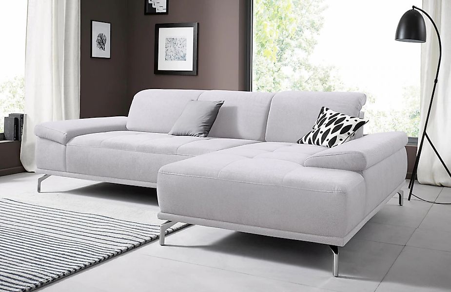 Places of Style Ecksofa "Caluna", Inkl.Sitztiefenverstellung, wahlweise mit günstig online kaufen