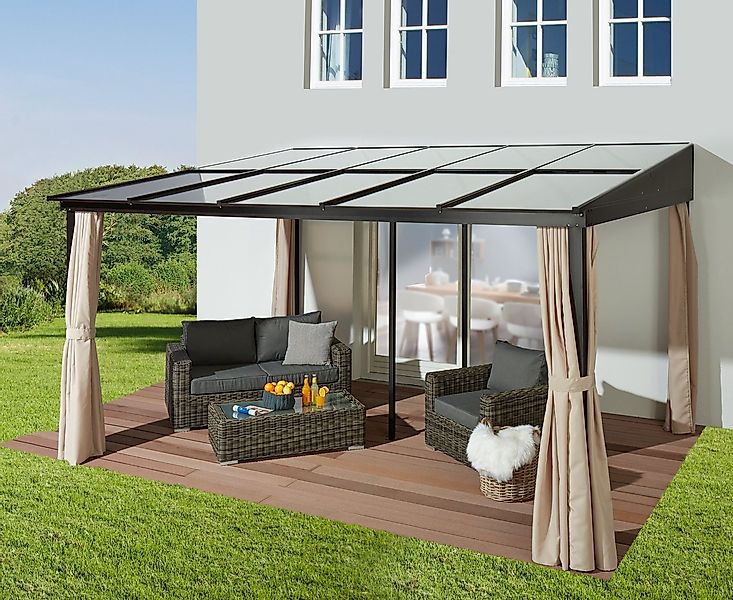 KONIFERA Anbaupavillon Hawaii, mit 4 Seitenteilen, (Set), BxT: 400x300 cm, günstig online kaufen