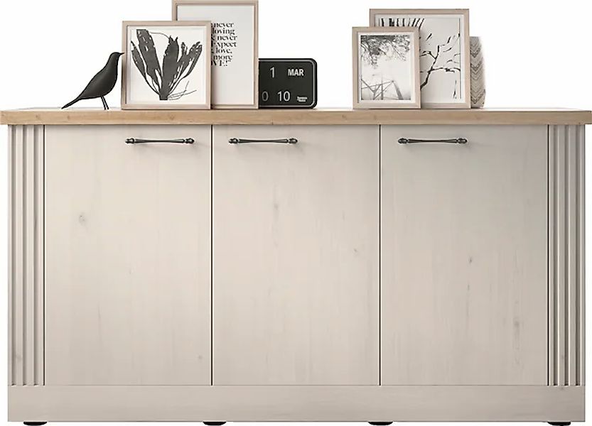 Home affaire Sideboard »Country Breite 164 cm, Kommode mit 3 Türen, Anricht günstig online kaufen