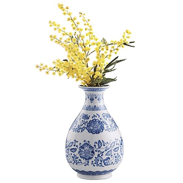 Navaris Dekovase Blau Weiße Vase - günstig online kaufen