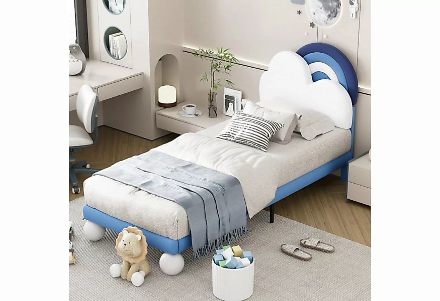 OKWISH Polsterbett mit Lattenrost und Kopfteil (Kinderbett), 90 x 200 cm oh günstig online kaufen