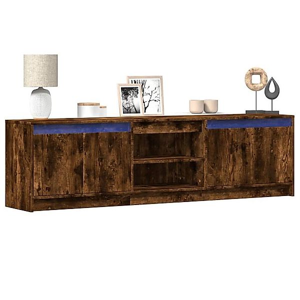 vidaXL Schrankmodule TV-Schrank mit LED-Beleuchtung Räuchereiche 180x34x50 günstig online kaufen