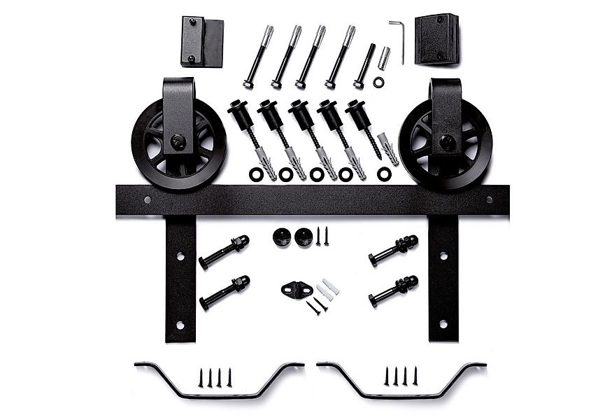 INDO Türbeschlag Schiebetür mit Schrauben Laufschiene Komplett-Set (50 Teil günstig online kaufen