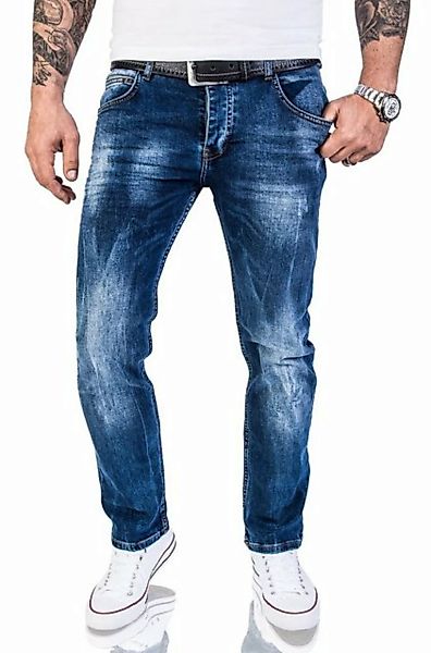 Rock Creek Regular-fit-Jeans Herren Jeans Stonewashed Blau RC-2110A günstig online kaufen