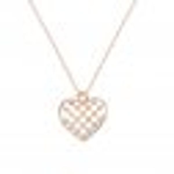 Anhänger mit Kette Herz 925/- Sterling Silber vergoldet rot Zirkonia Weiß günstig online kaufen