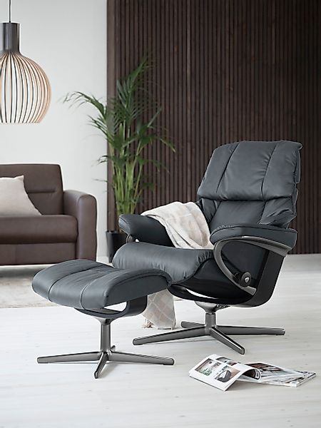 Stressless Relaxsessel "Reno" mit Cross Base, Größe S, M & L, Holzakzent Sc günstig online kaufen