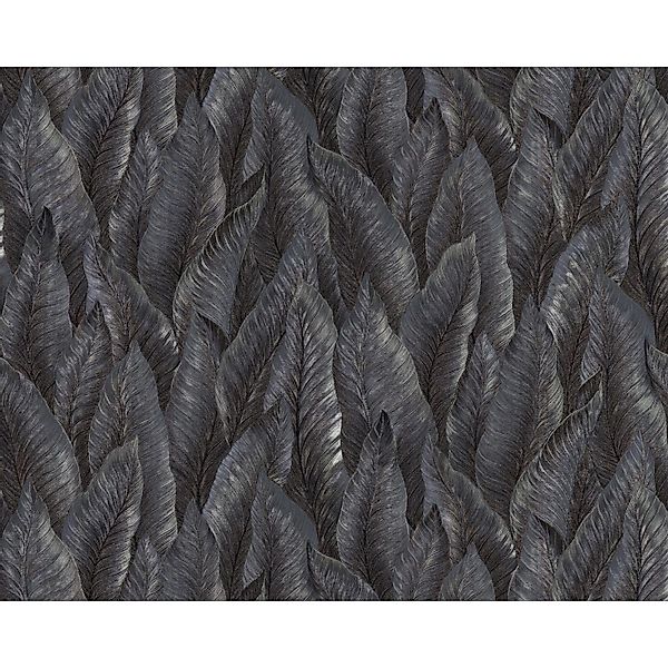 EDEM 420ST29 Präge Tapete Floral glitzernd Anthrazit Braun Silber 1,06 m x günstig online kaufen