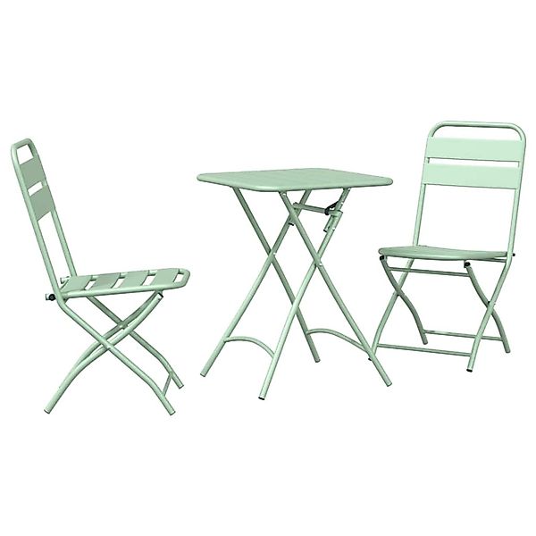 vidaXL 3-Teiliges Faltbares Bistro-Set Helles Mint Stahl 42002952 günstig online kaufen
