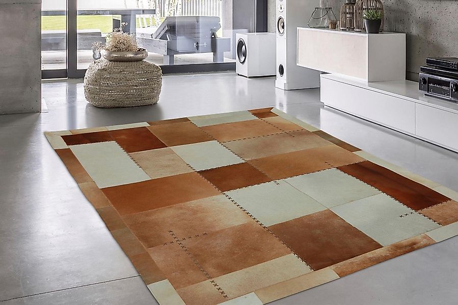 calo-deluxe Lederteppich Solut 305 - Fellteppich, rechteckig, Höhe: 8 mm, e günstig online kaufen