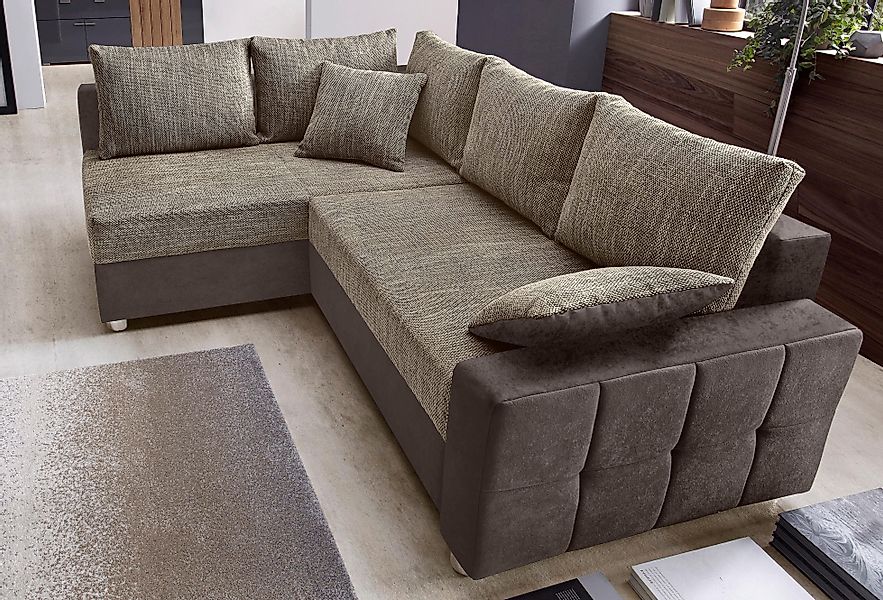 COLLECTION AB Ecksofa "Parma L-Form", mit Bettfunktion und Federkern günstig online kaufen