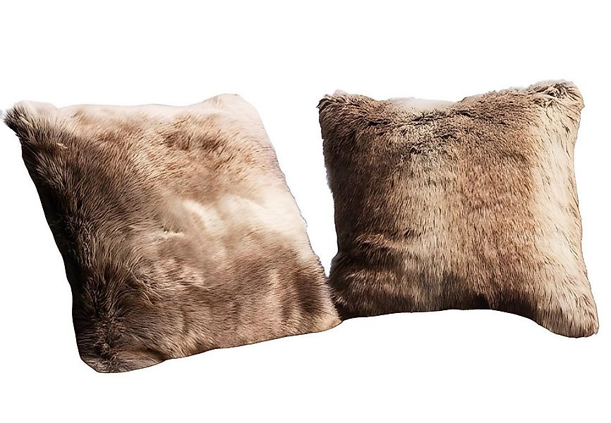 Dekoleidenschaft Kissenhülle "Felloptik" weich, 45x45 cm, edler Kissenbezug günstig online kaufen